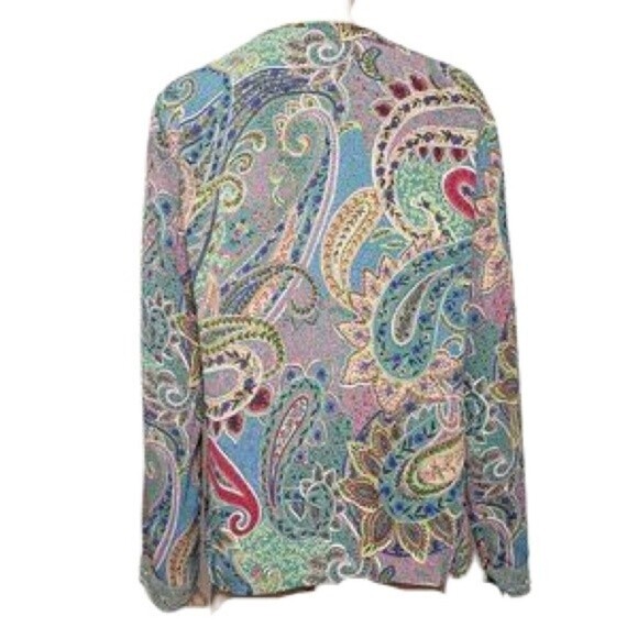 ALC Floral Paisley Beaded Printed Blouse Size M - Picture 2 of 13